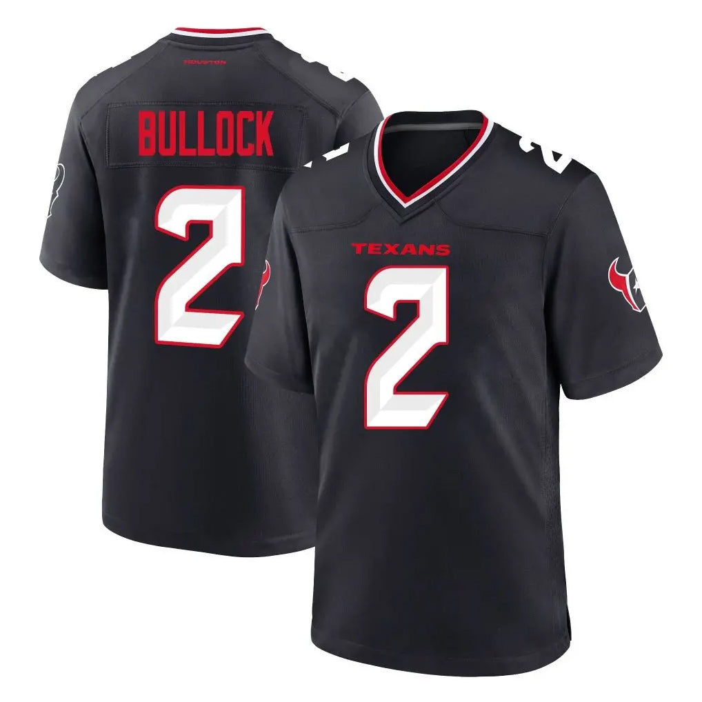 H.Texans #2 Calen Bullock Player Navy Team Home Game BALCE Stitched Jerseys