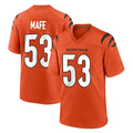 C.Bengals #53 Boye Mafe Player Orange Home Game BALCE Stitched Jerseys