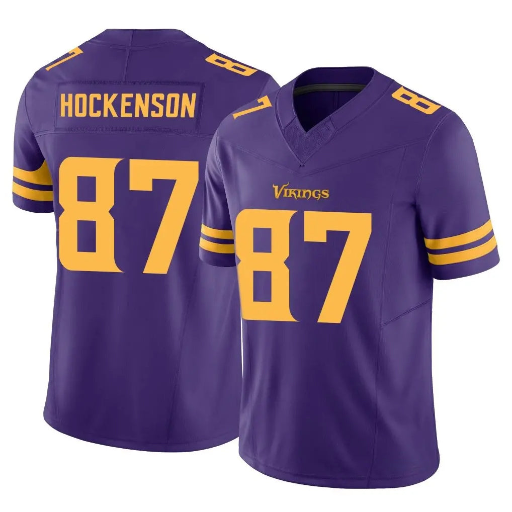 M.Vikings #87 T.J. Hockenson Player Purple Limited Alternate Vapor F.U.S.E. Home Game BALCE Stitched Jerseys