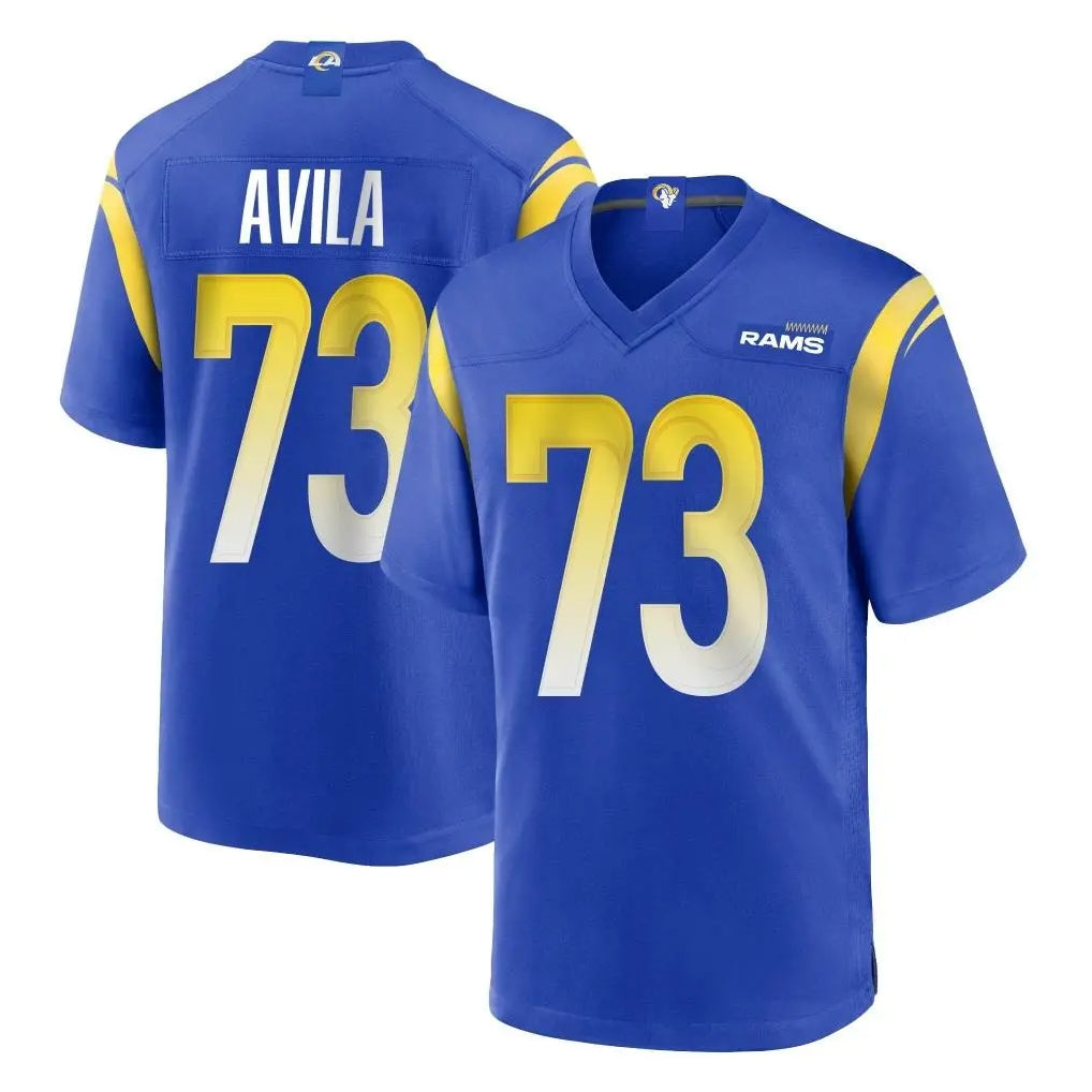 LA.Rams #73 Steve Avila Player Royal Home Game BALCE Stitched Jerseys