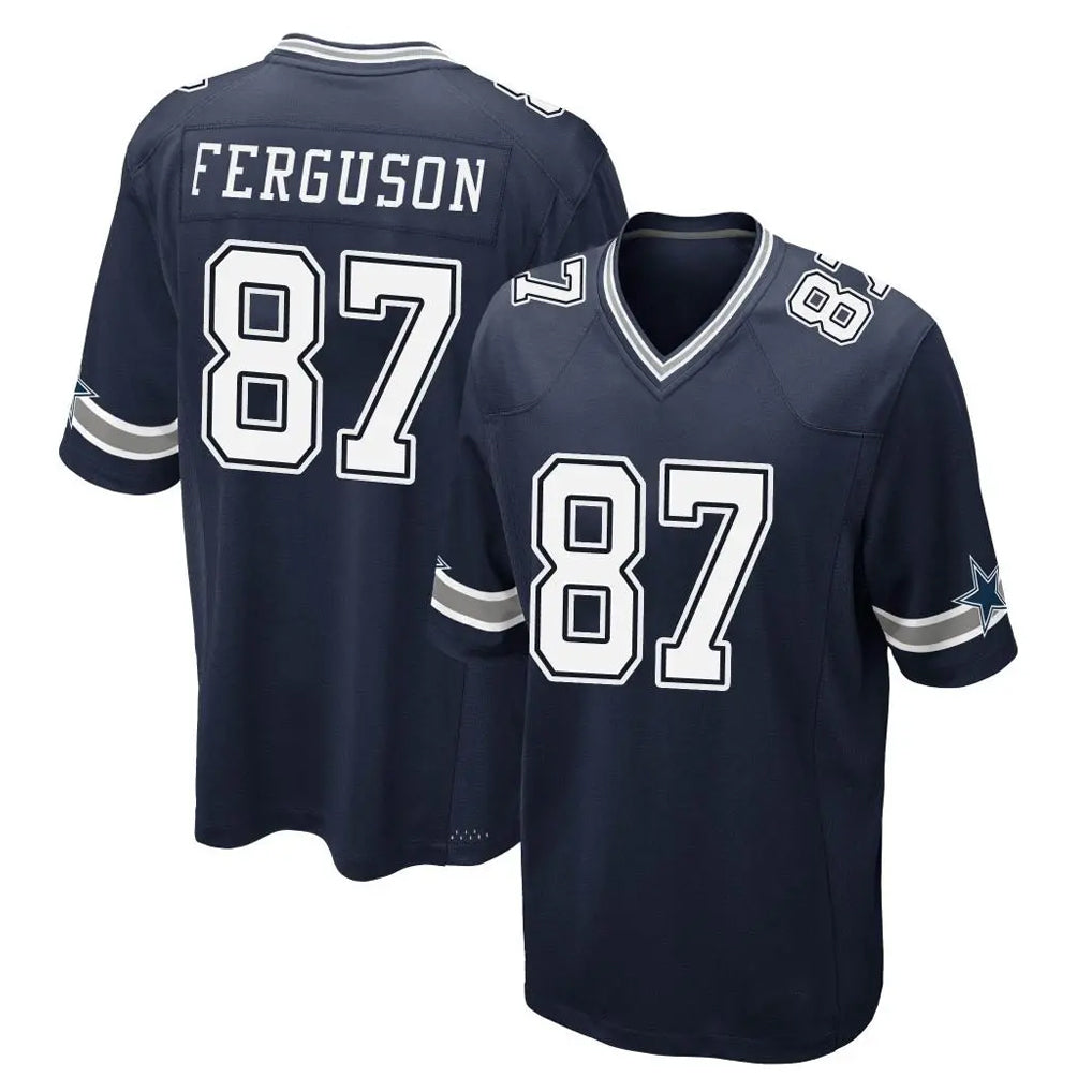D.Cowboys #87 Jake Ferguson Player Navy Home Game BALCE Stitched Jerseys