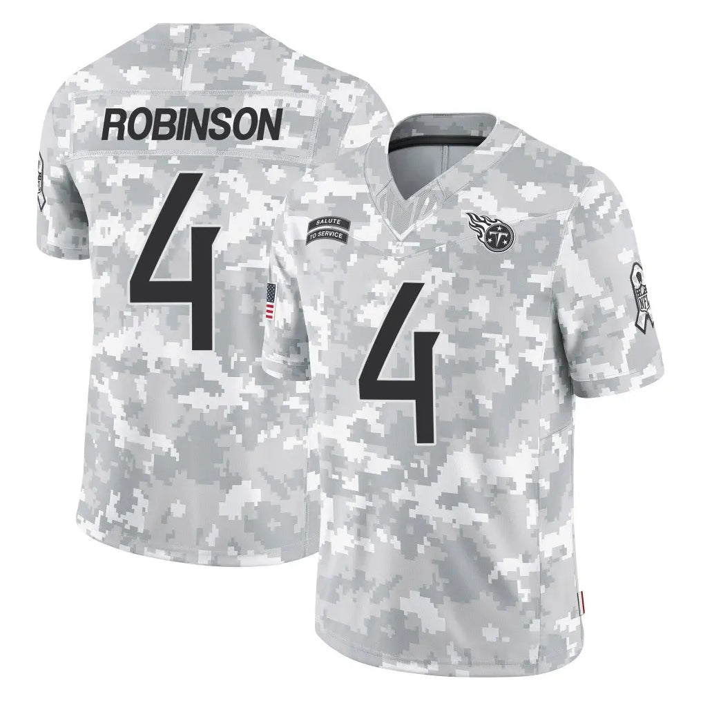 T.Titans #4 Wan'Dale Robinson Player Arctic Camo Limited Salute to Service Home Game BALCE Stitched Jerseys