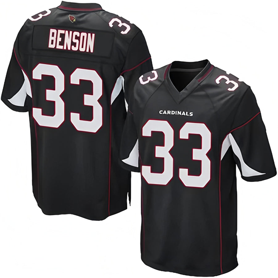 A.Cardinals #33 Trey Benson Player Black Alternate Game BALCE Stitched Jerseys