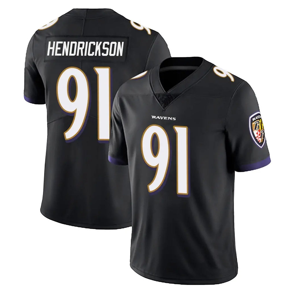 B.Ravens #91 Trey Hendrickson Player Black Vapor Untouchable Limited Home BALCE Stitched Jerseys