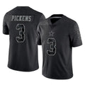 D.Cowboys #3 George Pickens Player Black Limited Reflective Home Game BALCE Stitched Jerseys