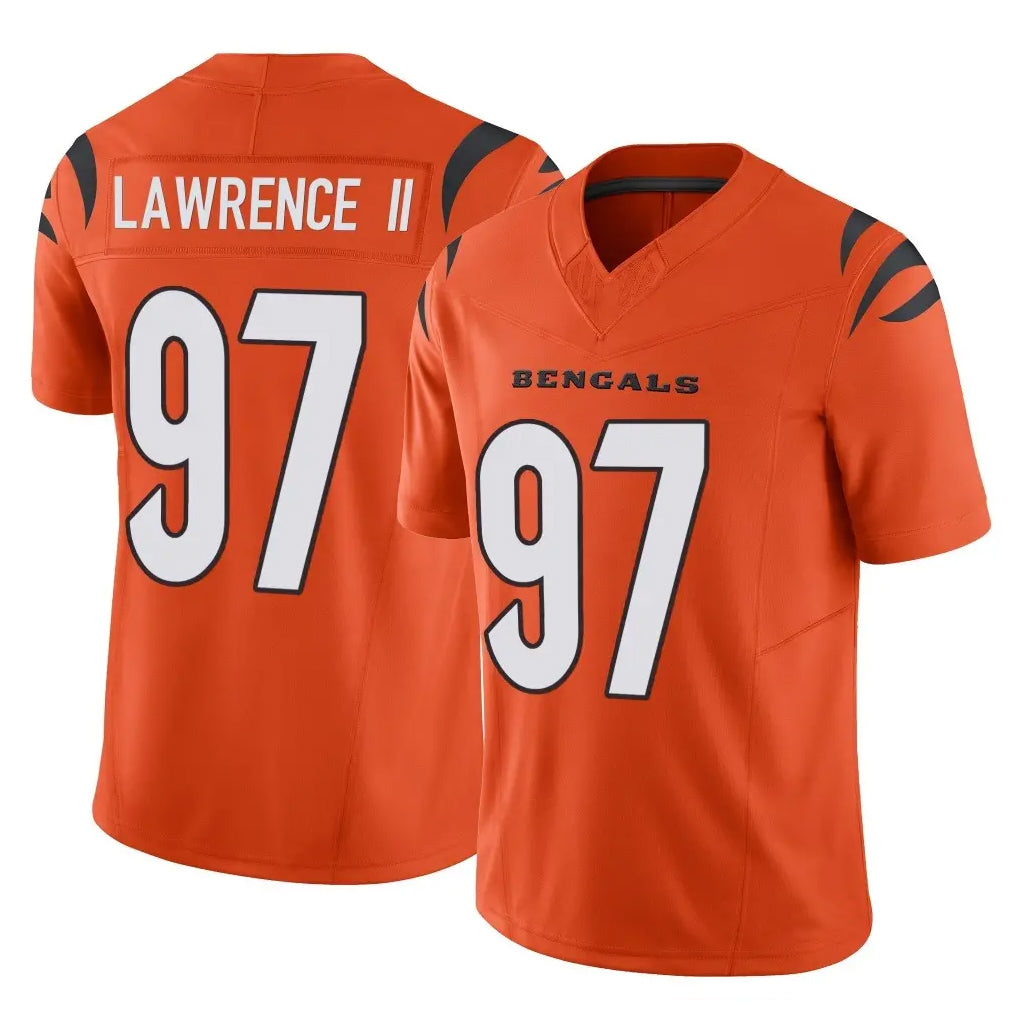 C.Bengals #97 Dexter Lawrence II Player Orange Vapor F.U.S.E. Limited Home Game BALCE Stitched Jerseys