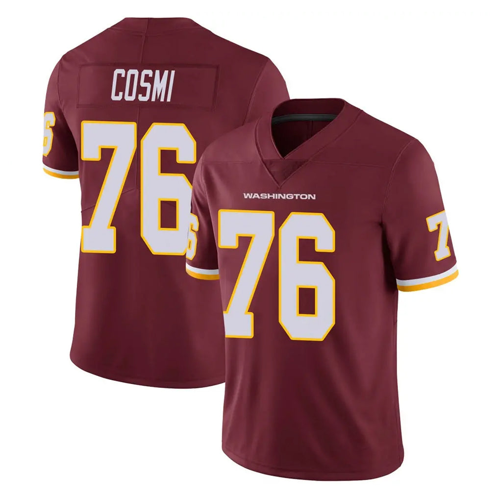 W.Commanders #76 Sam Cosmi Player Burgundy Limited Team Color Vapor Untouchable Home Game BALCE Stitched Jerseys