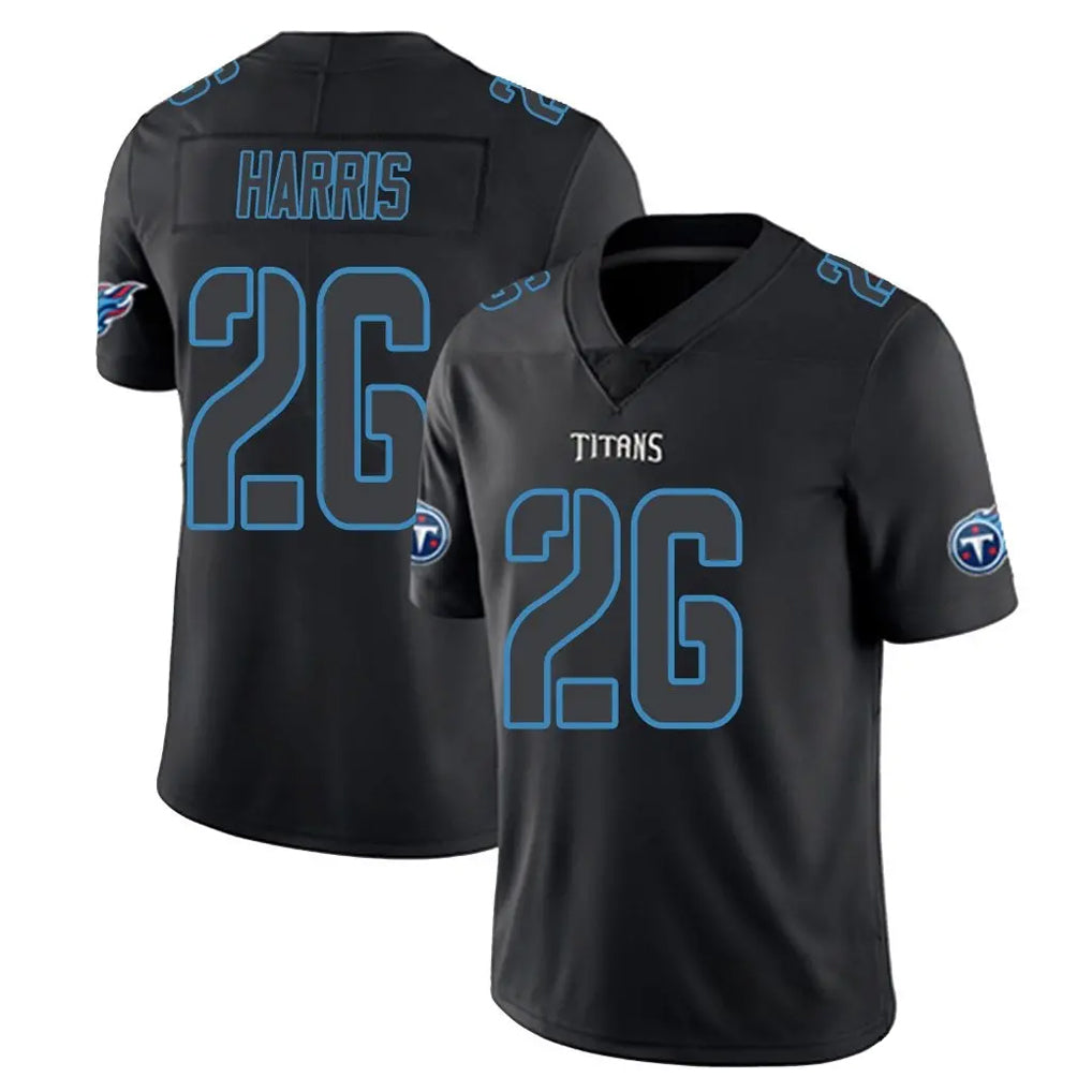 T.Titans #26 Marcus Harris Player Black Impact Limited Home Game BALCE Stitched Jerseys