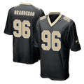 NO.Saints #96 Carl Granderson Player Black Home Game BALCE Stitched Jerseys