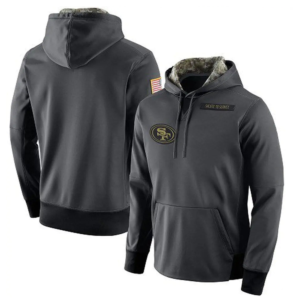 SF.49ers ## 49ers Blank Player Anthracite Pullover Hoodies Home Game BALCE Stitched Jerseys