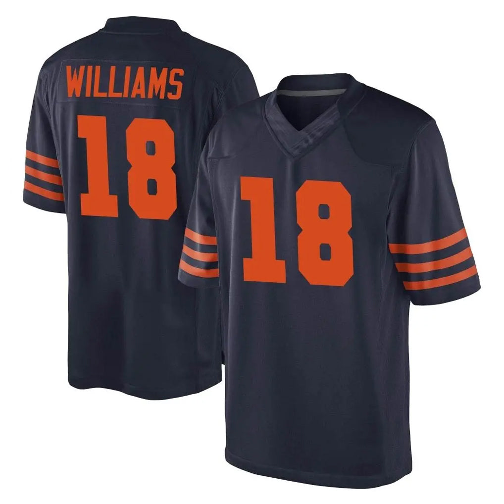 C.Bears #18 Caleb Williams Player Navy Blue Alternate Game BALCE Stitched Jerseys