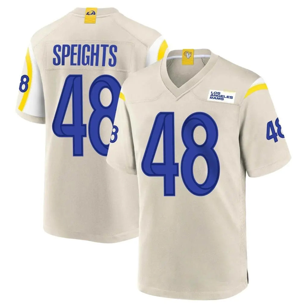 LA.Rams #48 Omar Speights Player Bone Home Game BALCE Stitched Jerseys