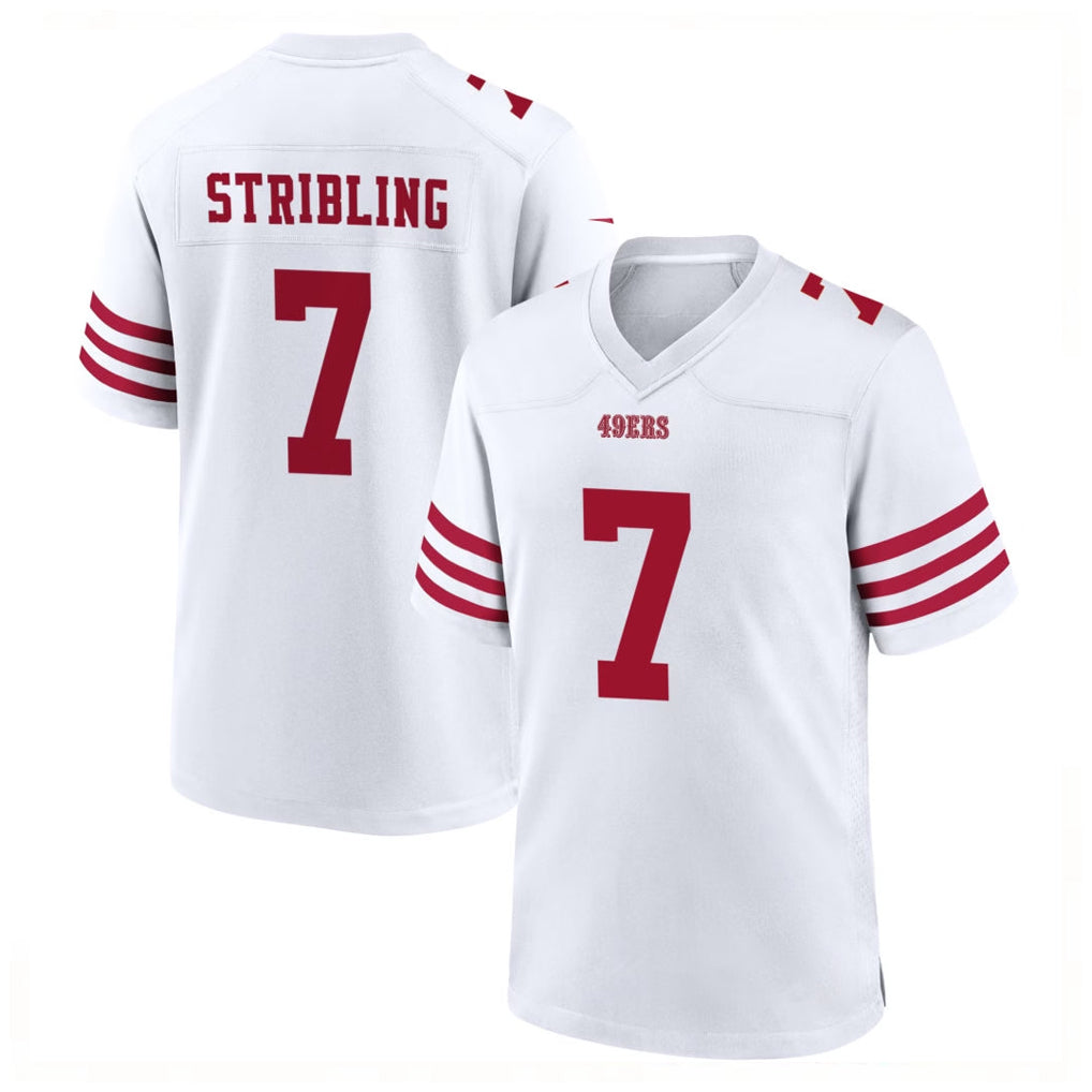 SF.49ers #7 De'Zhaun Stribling Player White Game Home BALCE Stitched Jerseys
