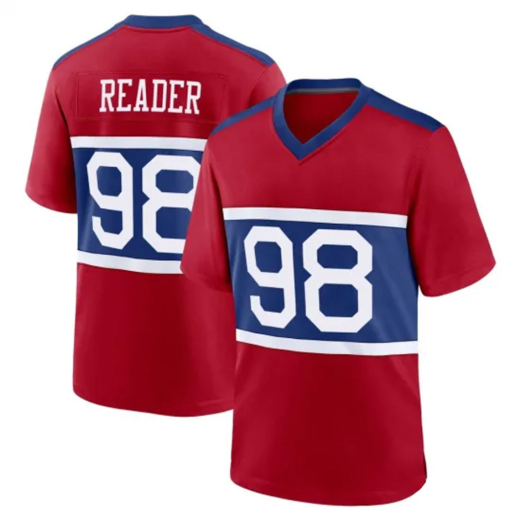 NY.Giants #98 DJ Reader Player Red Century Home Game BALCE Stitched Jerseys