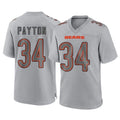 C.Bears #34 Walter Payton Player Gray Atmosphere Fashion Game BALCE Stitched Jerseys