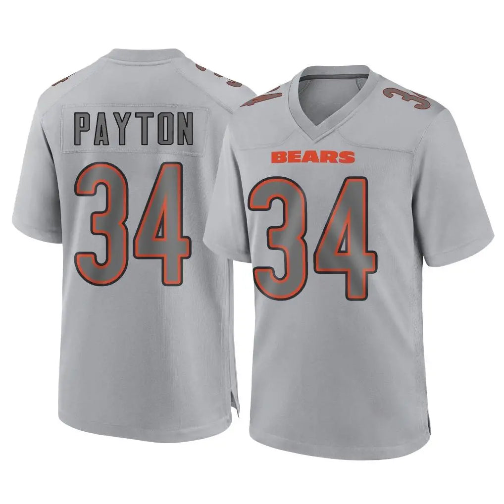 C.Bears #34 Walter Payton Player Gray Atmosphere Fashion Game BALCE Stitched Jerseys