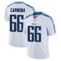 T.Titans #66 Fernando Carmona Jr. Player White Limited Vapor Untouchable Home Game BALCE Stitched Jerseys