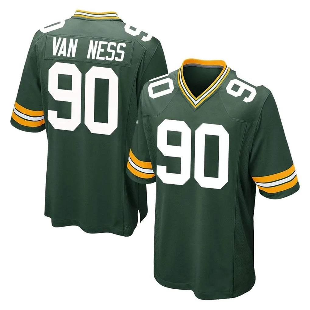 GB.Packers #90 Lukas Van Ness Player Green Home Game BALCE Stitched Jerseys