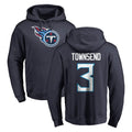 T.Titans #3 Tommy Townsend Player Navy Logo Pullover Hoodies Home Game BALCE Stitched Jerseys