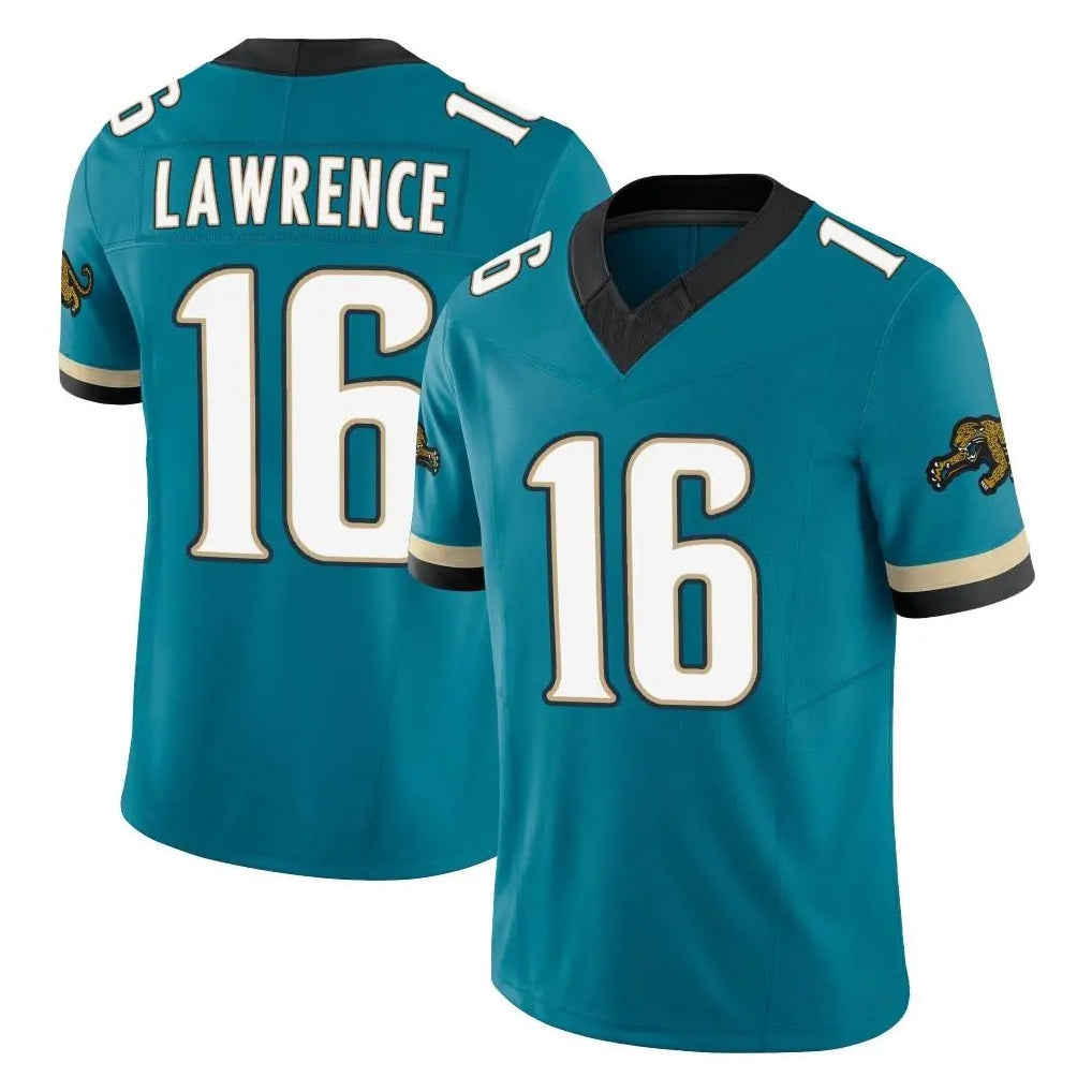 J.Jaguars #16 Trevor Lawrence Player Teal Prowler Throwback Vapor F.U.S.E. Limited Home Game BALCE Stitched Jerseys
