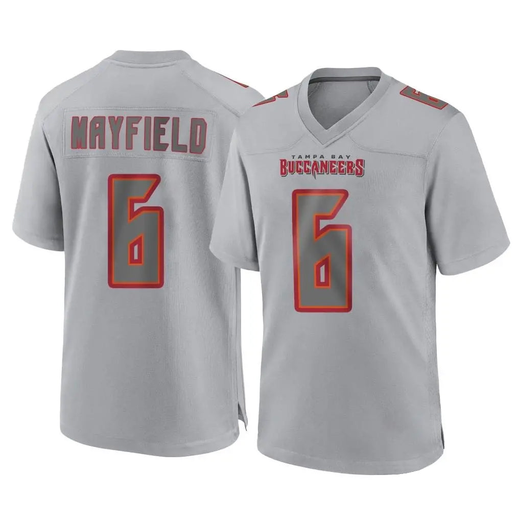 TB.Buccaneers #6 Baker Mayfield Player Gray Atmosphere Fashion Home Game BALCE Stitched Jerseys