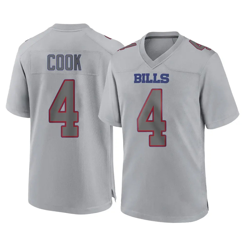 B.Bills #4 James Cook III Player Gray Fashion Home Game BALCE Stitched Jerseys