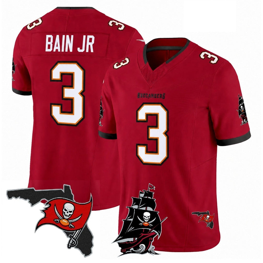 TB.Buccaneers #3 Rueben Bain Jr. Player Red Limited 2026 Season Vapor F.U.S.E. Home Game BALCE Stitched Jerseys