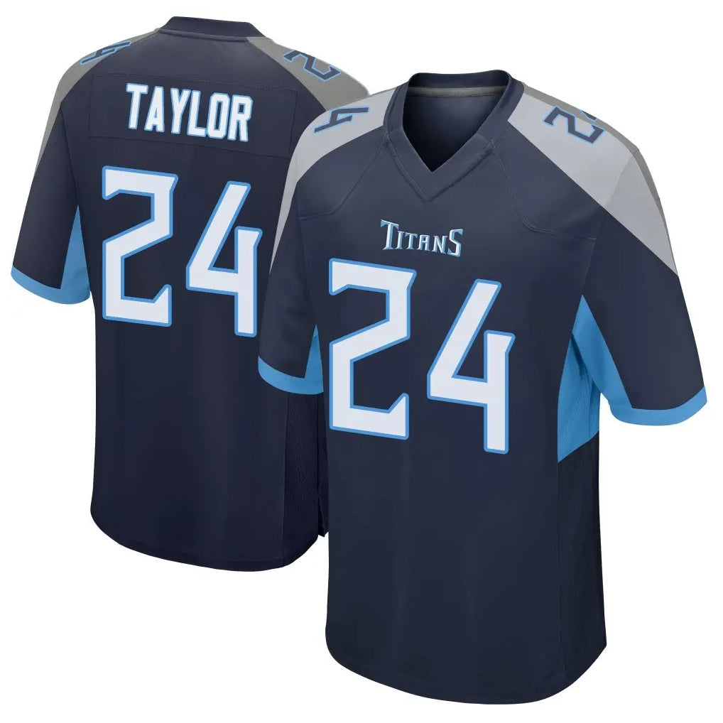 T.Titans #24 Alontae Taylor Player Navy Home Game BALCE Stitched Jerseys