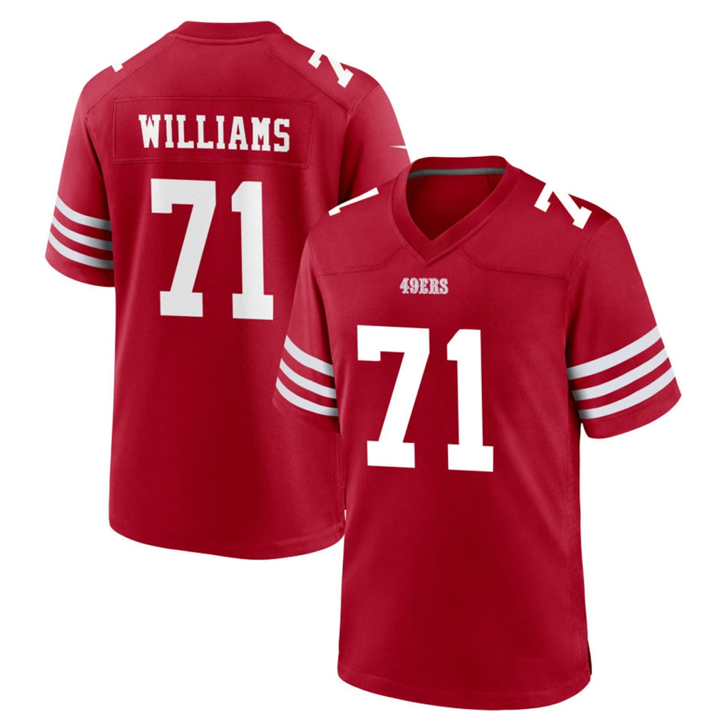 SF.49ers #71 Trent Williams Player Red Game Home BALCE Stitched Jerseys