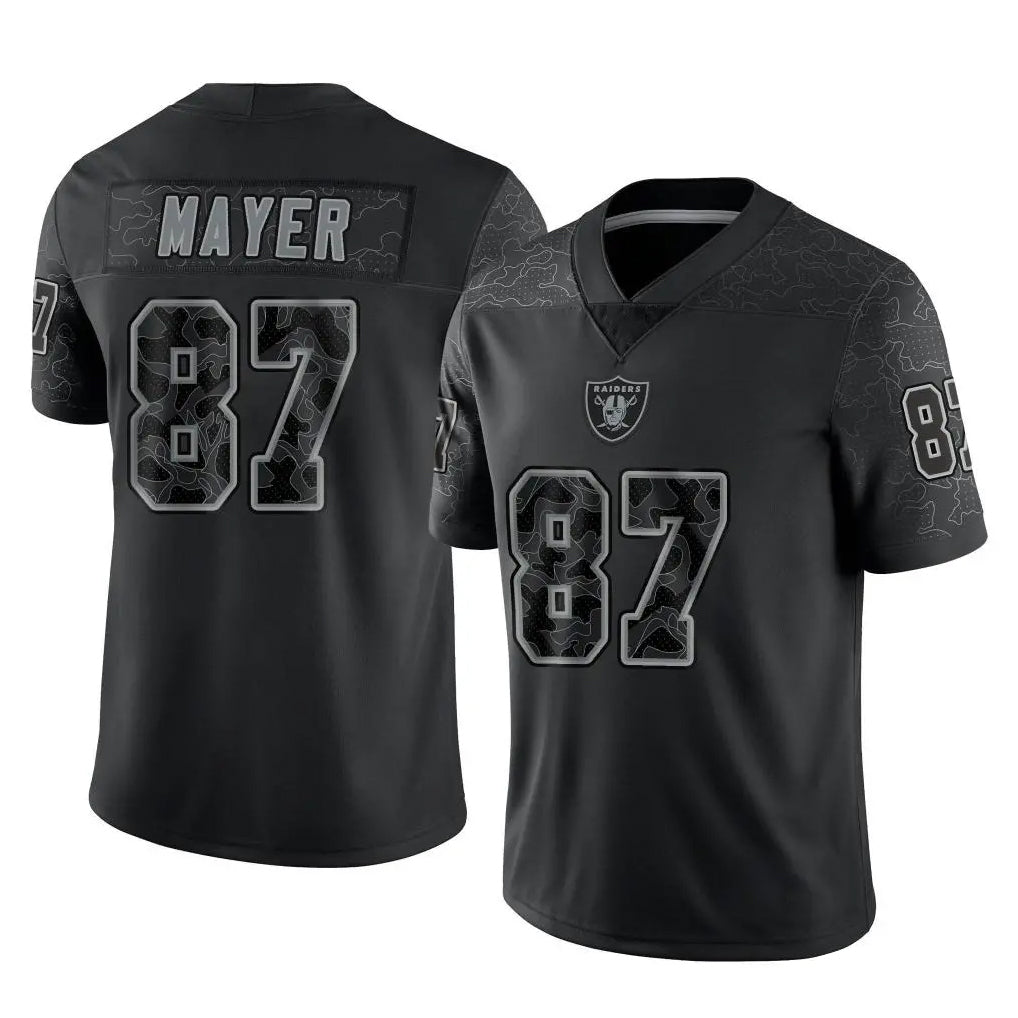 LV.Raiders #87 Michael Mayer Player Black Reflective Limited Game BALCE Stitched Jerseys