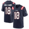 NE.Patriots #18 Kyle Williams Player Navy Home Game BALCE Stitched Jerseys