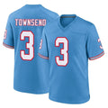T.Titans #3 Tommy Townsend Player Light Blue Oilers Throwback Home Game BALCE Stitched Jerseys