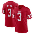 SF.49ers #3 Christian Kirk Player Red Game Home BALCE Stitched Jerseys