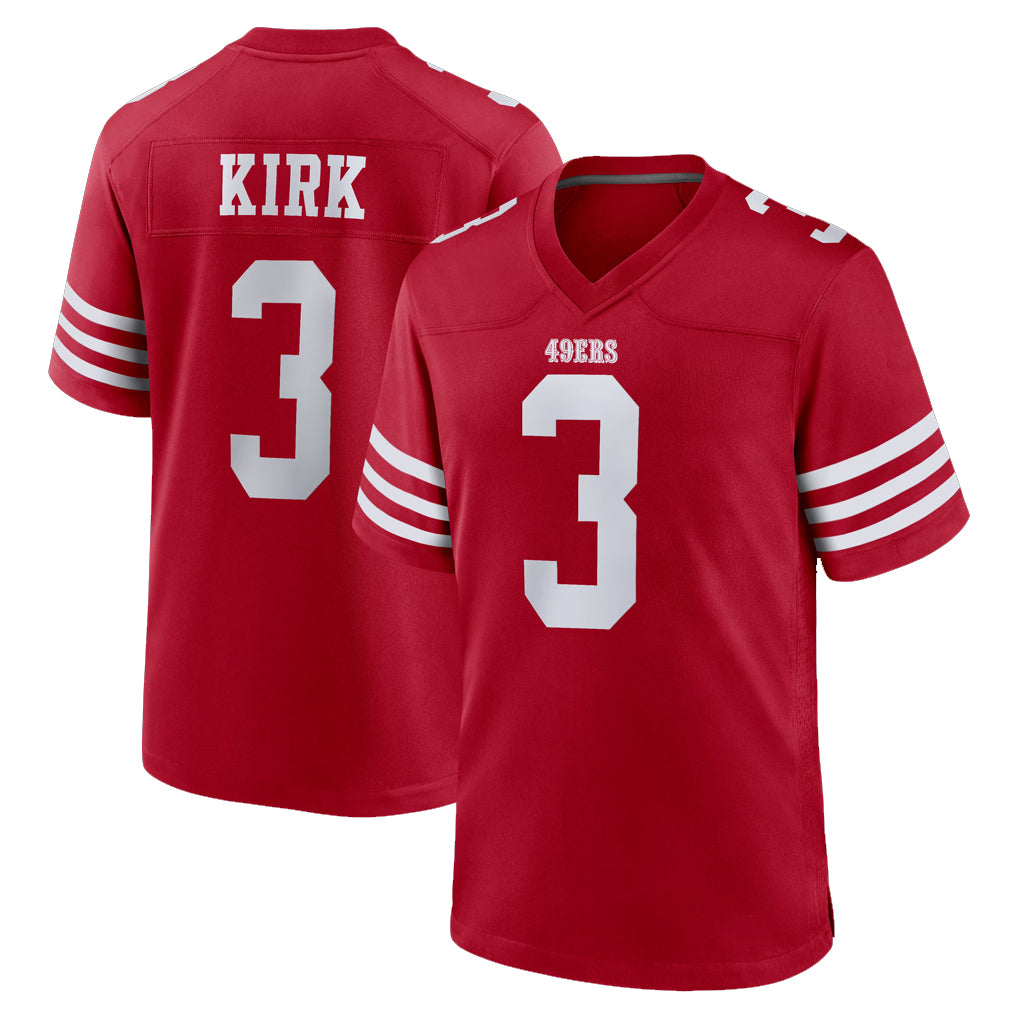 SF.49ers #3 Christian Kirk Player Red Game Home BALCE Stitched Jerseys