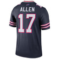 B.Bills #17 Josh Allen Player Navy Inverted  Legend Game BALCE Stitched Jerseys