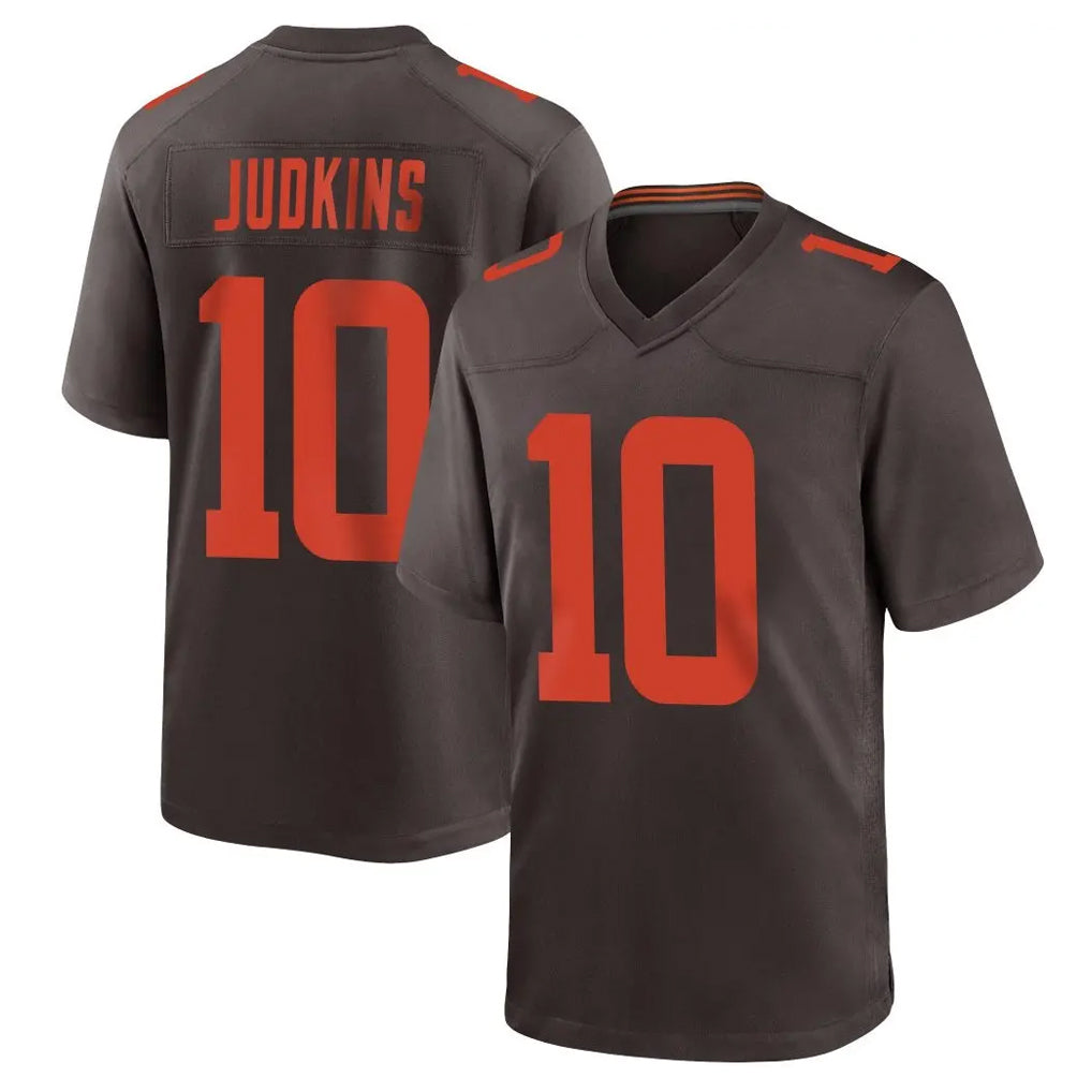 C.Browns #10 Quinshon Judkins Player Brown Alternate Home Game BALCE Stitched Jerseys