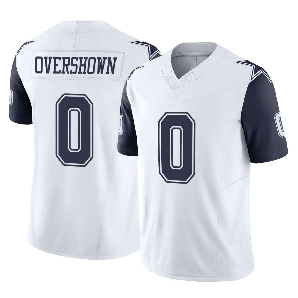 D.Cowboys #0 DeMarvion Overshown Player White-Navy Limited Vapor F.U.S.E. Home Game BALCE Stitched Jerseys