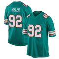 M.Dolphins #92 Zach Sieler Player Aqua Alternate Home Game BALCE Stitched Jerseys