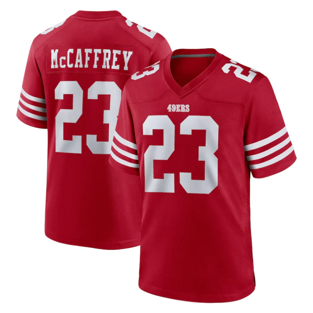 SF.49ers #23 Christian McCaffrey Player Red Game Home BALCE Stitched Jerseys