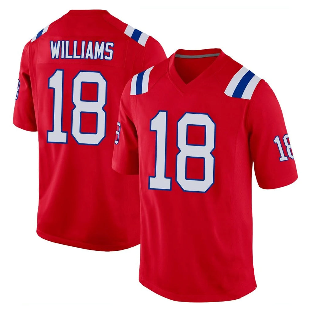 NE.Patriots #18 Kyle Williams Player Red Home Game BALCE Stitched Jerseys