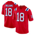 NE.Patriots #18 Kyle Williams Player Red Home Game BALCE Stitched Jerseys