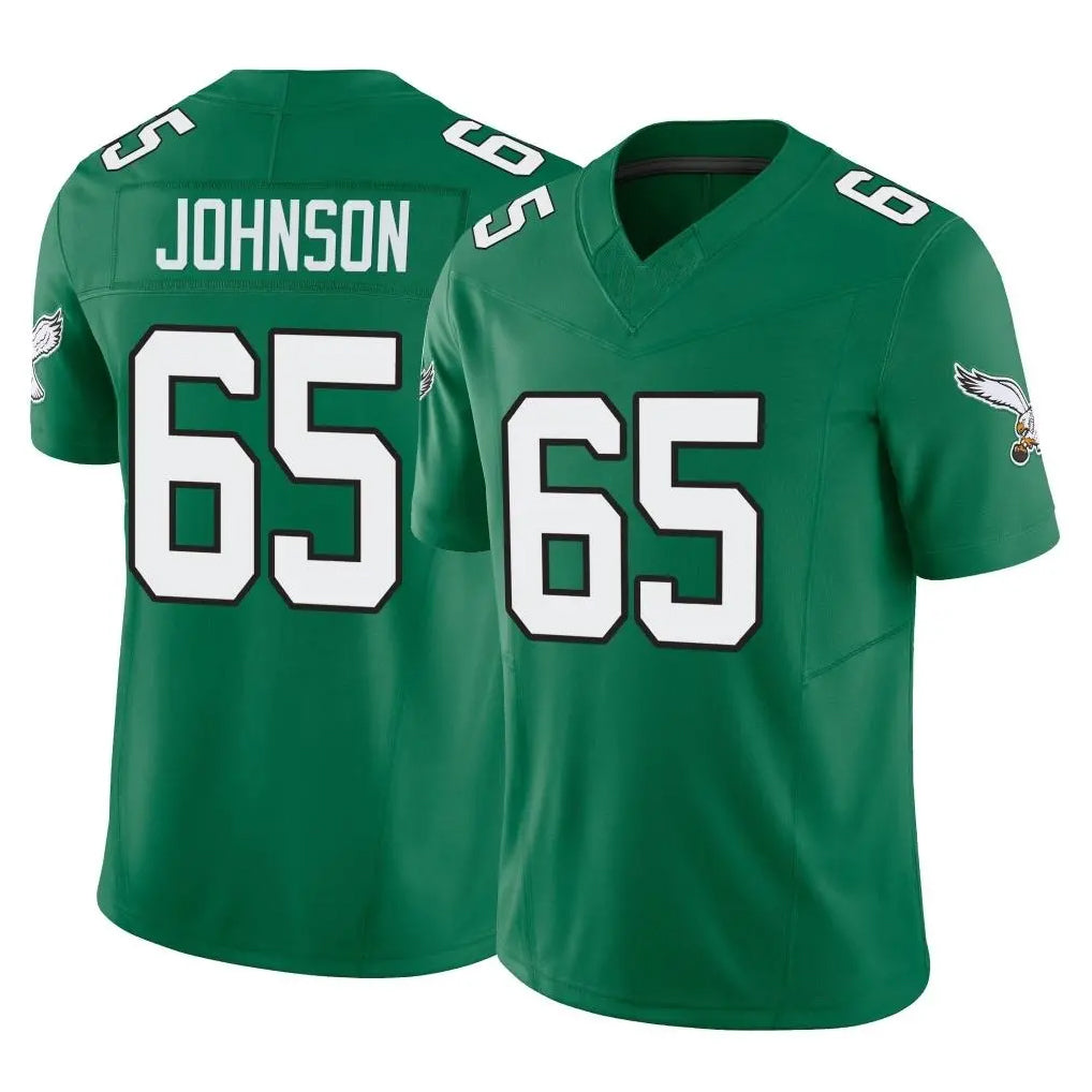 P.Eagles #65 Lane Johnson Player Green Kelly Alternate Vapor F.U.S.E. Home Game BALCE Stitched Jerseys