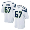 S.Seahawks #67 Charles Cross Player White Home Game BALCE Stitched Jerseys