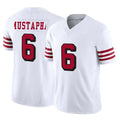 SF.49ers #6 Malik Mustapha Player White Limited Alternate Vapor F.U.S.E. Home Game BALCE Stitched Jerseys