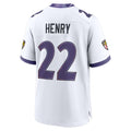 B.Ravens #22 Derrick Henry Player White Home Game BALCE Stitched Jerseys