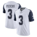 D.Cowboys #3 George Pickens Player White-Navy Limited Color Rush Vapor Untouchable Home Game BALCE Stitched Jerseys