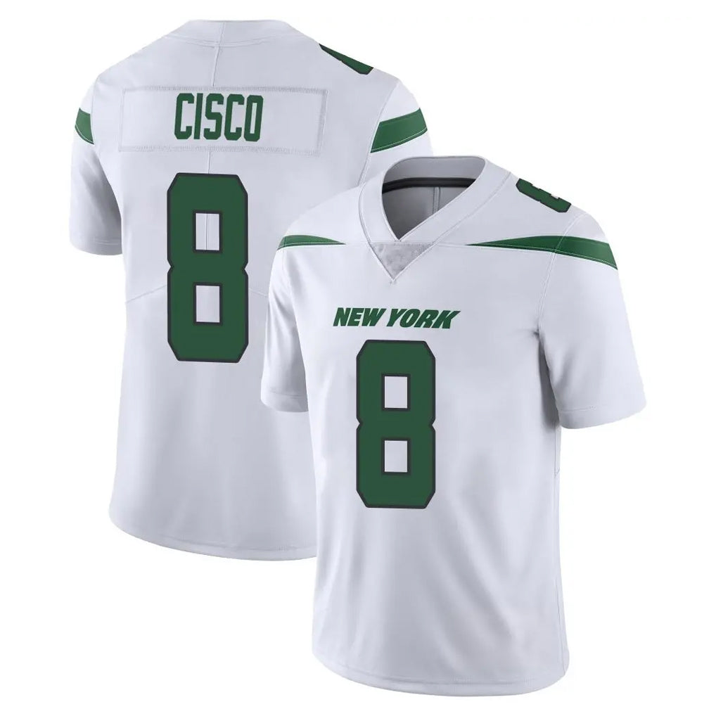 NY.Jets #8 Andre Cisco Player White Spotlight Limited Vapor Home Game BALCE Stitched Jerseys