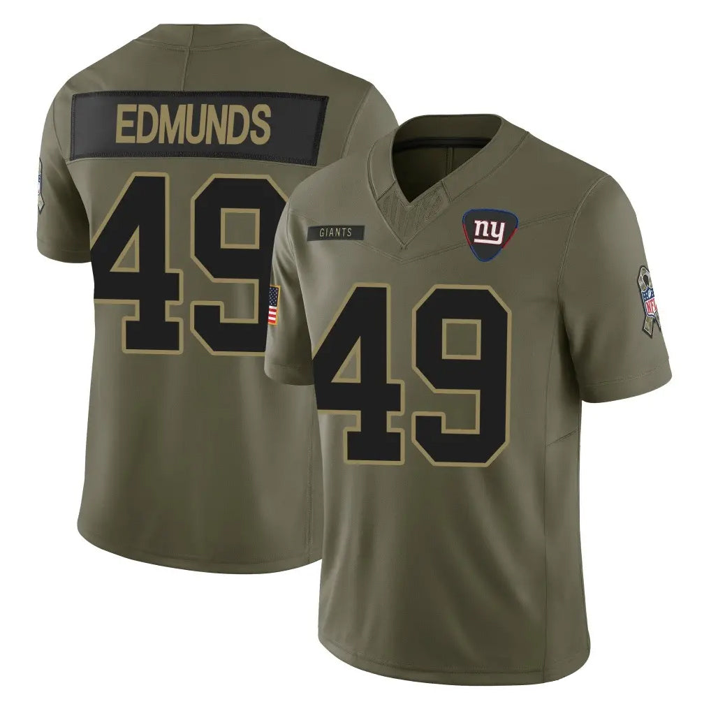 NY.Giants #49 Tremaine Edmunds Player Olive 2025 Salute To Service Limited BALCE Stitched Jerseys