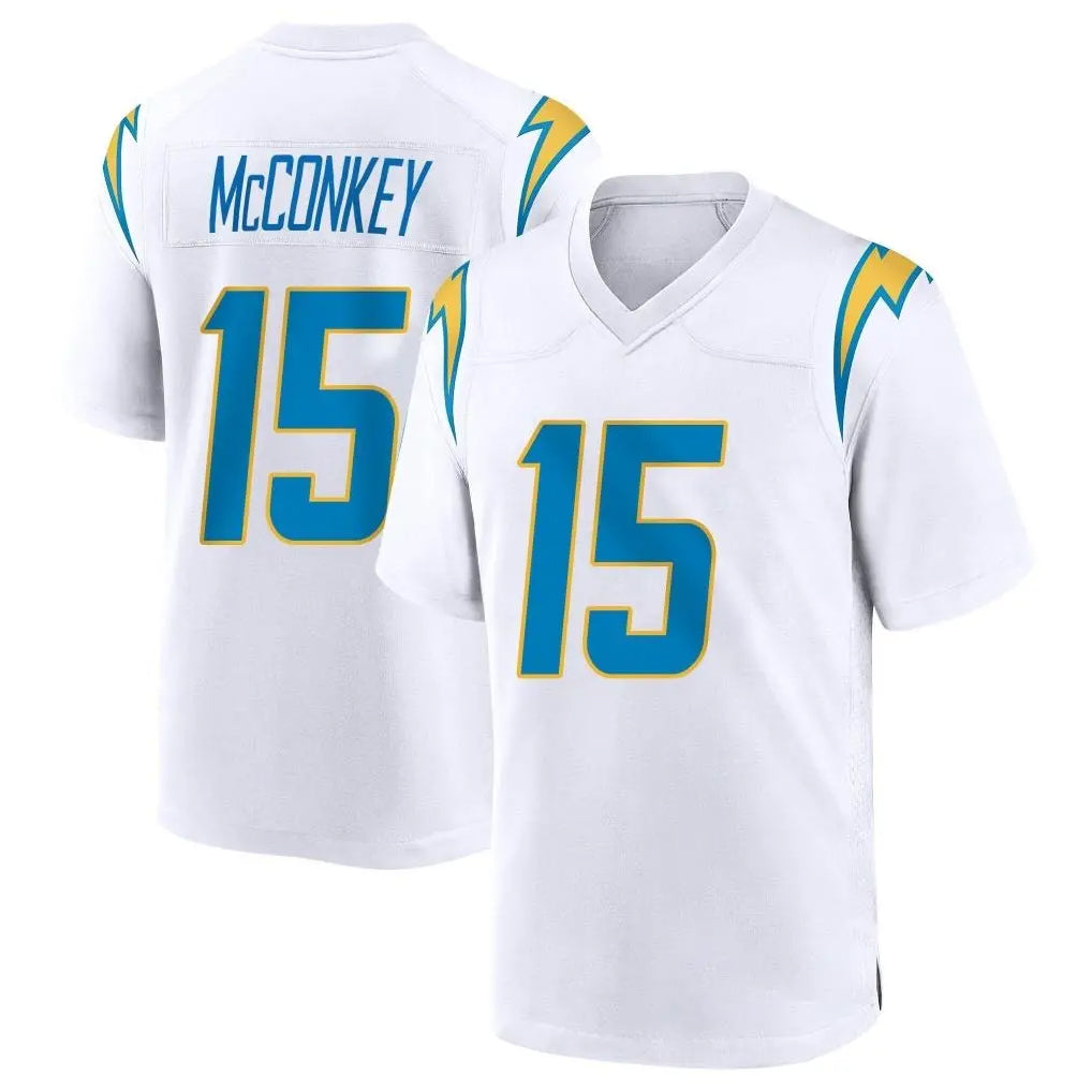 LA.Chargers #15 Ladd McConkey Player White Home Game BALCE Stitched Jerseys