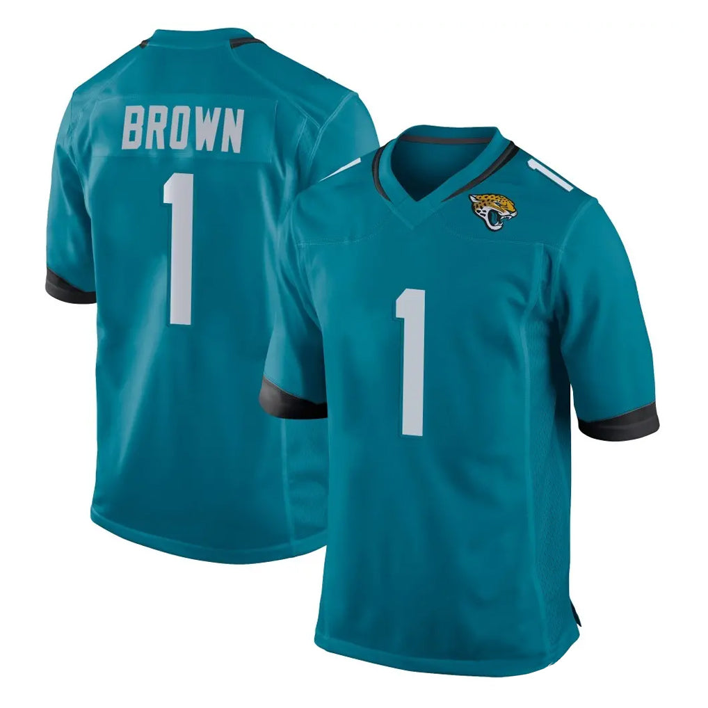 J.Jaguars #1 Montaric Brown Player Teal Home Game BALCE Stitched Jerseys